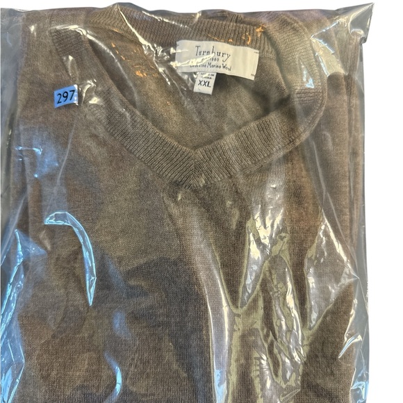 Men’s/ Women’s‎ V-Neck Merino Wool Brown - Picture 7 of 7